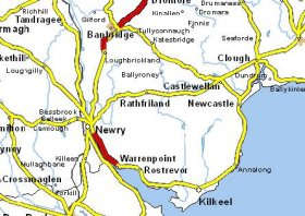 Area of Mourne and South Down served by Martin McGinn and Sons